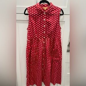 April Cornell Adorable Red with White Polka Dots - Medium EUC